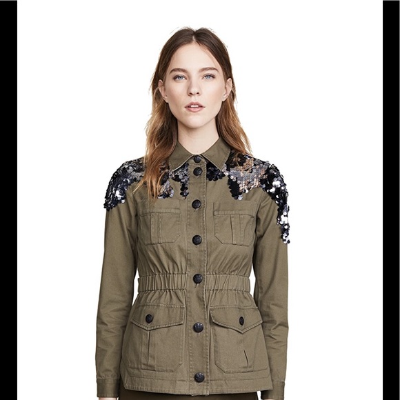 Iso Veronica Beard Sequin Camp Jacket 